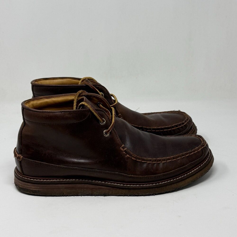Sperry Gold Cup Chukka Boots Mens 11 M Brown Leather Crepe Sole Preppy Urban